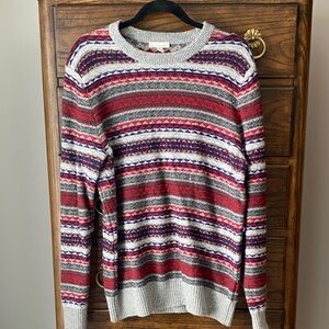 GAP Men’s Multicolor Lambswool Striped Sweater